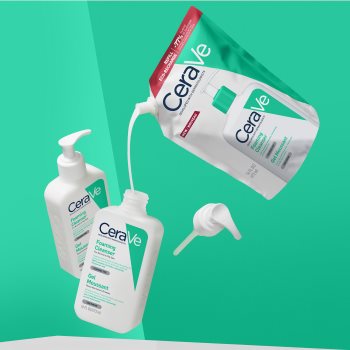CeraVe Cleansers Foaming Cleanser gel spumant de curatare pentru piele normala si grasa - imagine 3